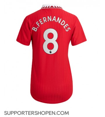 Manchester United Bruno Fernandes #8 Hemma Matchtröja Dam 2022-23 Kortärmad